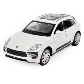Метална кола Porsche Macan, Бяла, Без опаковка