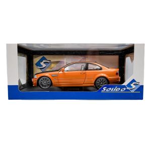 Метална кола Solido BMW M3 E46, 1:18, Оранжева