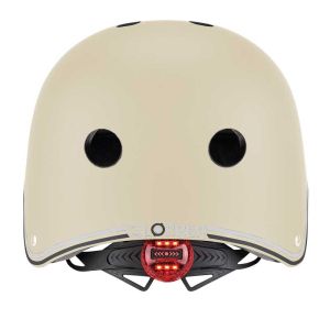 Детска каска за колело и тротинетка Globber Primo Lights XS/S (48-53CM) - бежова