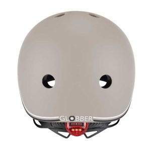 Детска каска за тротинетка Globber Go Up Lights, XXS/XS (45-51cm) - сива