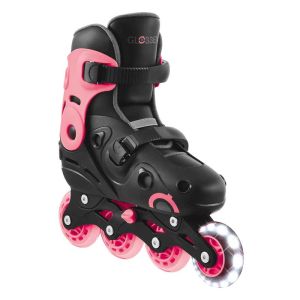 Детски ролери със светещи колела Globber, размер 34-37, розови