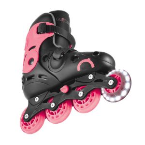 Детски ролери със светещи колела Globber, размер 34-37, розови