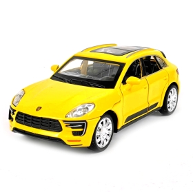 Метална кола Porsche Macan, Жълта, Без опаковка