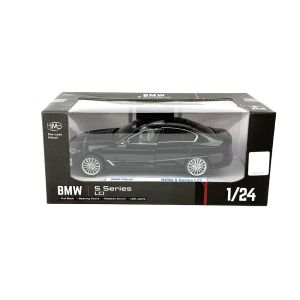 Метална кола BMW 530Li G30 5 Series, 1:24, черна, светлини и звук
