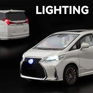 Метален миниван Lexus LM 300h, отварящи се врати, бял, без индивидуална опаковка