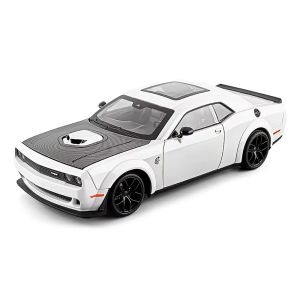 Метална кола Dodge Challenger SRT Hellcat Widebody 1:18, Бяла, Без индивидуална опаковка