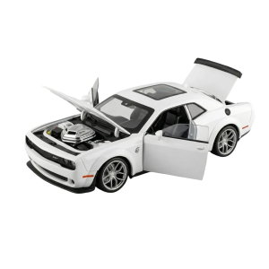 Метална кола Dodge Challenger SRT Hellcat Widebody 1:18, Бяла, Без индивидуална опаковка