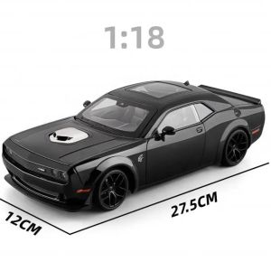 Метална кола Dodge Challenger SRT Hellcat Widebody 1:18, Черна, Без индивидуална опаковка