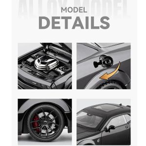 Метална кола Dodge Challenger SRT Hellcat Widebody 1:18, Черна, Без индивидуална опаковка