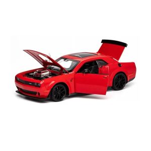 Метална кола Dodge Challenger SRT Hellcat Widebody 1:18, Червена, Без индивидуална опаковка