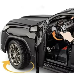 Метална кола Lexus LX600 1:24, Черна, Светлини и звук, Без индивидуална опаковка