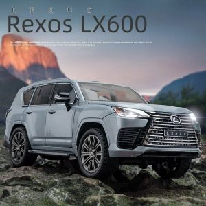 Метална кола Lexus LX600 1:24, Сребриста, Светлини и звук, Без индивидуална опаковка