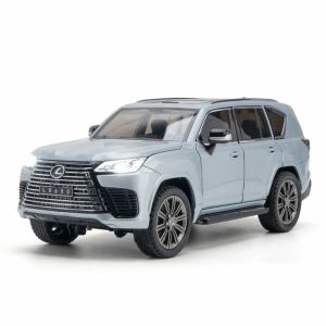 Метална кола Lexus LX600 1:24, Сребриста, Светлини и звук, Без индивидуална опаковка