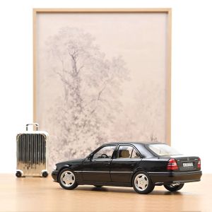 Метална кола Mercedes-Benz C36 AMG Norev 1:18, Obsidian Black Metallic, 1993