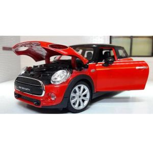 Метална кола Mini Cooper Hatch, 1:24, Welly, червена