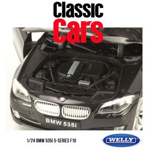 Метална кола BMW 535i F10, 1:24, Welly, черна