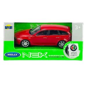 Метална кола Alfa Romeo 159 Sportwagon, 1:24, червена, Welly