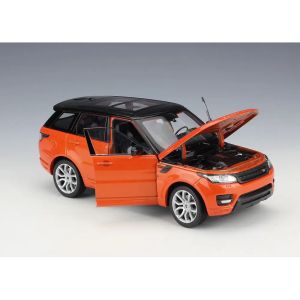 Метална кола Range Rover Sport Welly, 1:24, оранжев