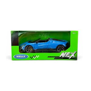 Метална кола Bugatti W16 Mistral, 1:24, синя, Welly
