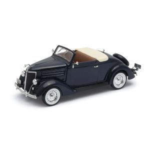 Метална кола Ford Deluxe Cabriolet, 1936, 1:24, черна, Welly