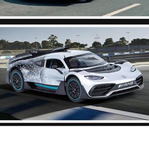 Метална кола Mercedes-AMG ONE, 1:24, сребриста
