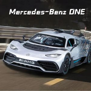 Метална кола Mercedes-AMG ONE, 1:24, сребриста