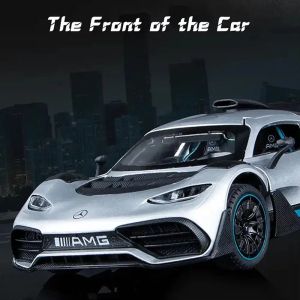Метална кола Mercedes-AMG ONE, 1:24, сребриста