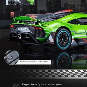 Метална кола Mercedes-AMG ONE, 1:24, зелена