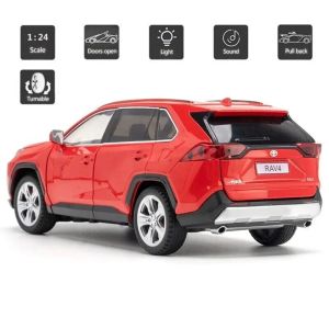 Метална кола Toyota RAV4, 1:24, Червена