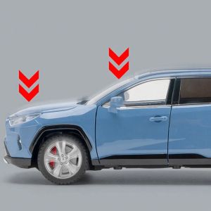 Метална кола Toyota RAV4, 1:24, синя