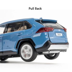 Метална кола Toyota RAV4, 1:24, синя