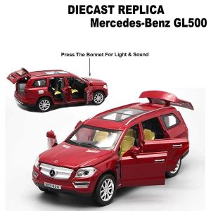 Метална кола Mercedes-Benz GL 500, 1:32, светлини и звук, черна