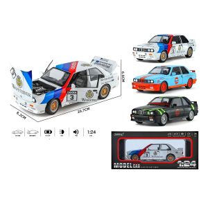 Метална кола BMW M3 E30, 1:24, синя