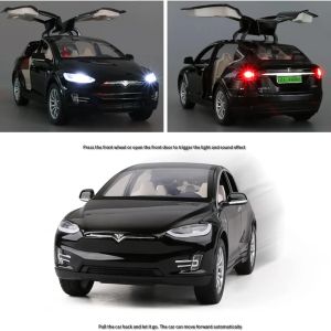 Метална кола Tesla Model X, 1:22, черна – без индивидуална опаковка