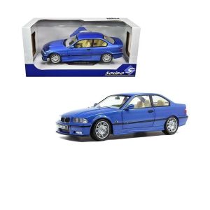 Метална кола BMW M3 E36 Coupe 1990, Estoril Blue, 1:18, Solido 