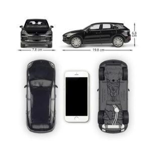Метална кола Porsche Cayenne Turbo, 1:24, Черен, Welly 