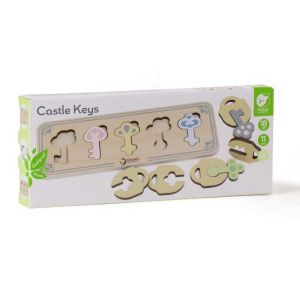 Детска дървена игра - Цветните ключове от замъка