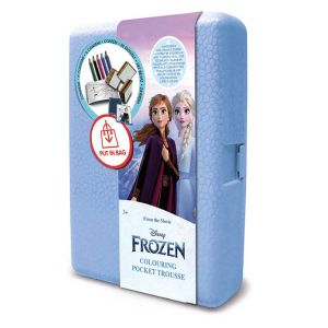 Кутия за съхранение "Frozen 2" с аксесоари за оцветяване и 3 печата 
