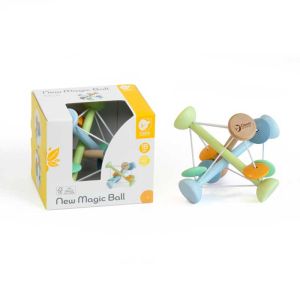 Магическа сензорна топка за игра Classic World за бебета от дърво
