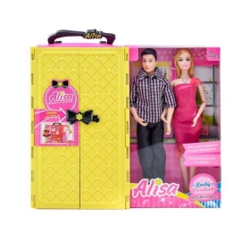 Комплект кукли с гардероб Alisa, мъж и жена 