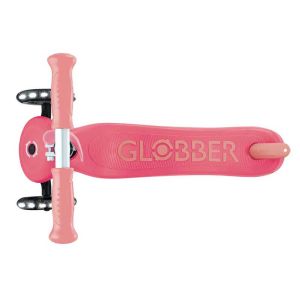 Детска тротинетка със светещи колела PRIMO PLUS GLOW LIGHTS, корал