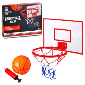 Баскетболен кош с мрежа и топка