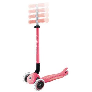 Сгъваема тротинетка със светещи дръжки ELITE GLOW LIGHTS, цвят корал