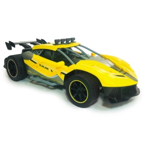 Спортна кола с дистанционно управление и презареждащи батерии, жълта