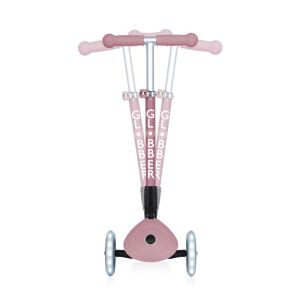 Сгъваема еко тротинетка с 3 колела GLOBBER JUNIOR FOLDABLE LIGHTS ECOLOGIC – цвят бери