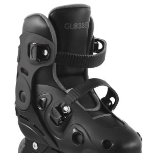 Детски ролери със светещи колела GLOBBER GO SKATES, размер 34-37 - черни