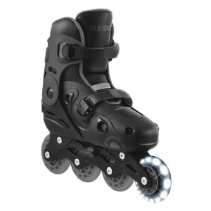 Детски ролери със светещи колела GLOBBER GO SKATES, размер 34-37 - черни