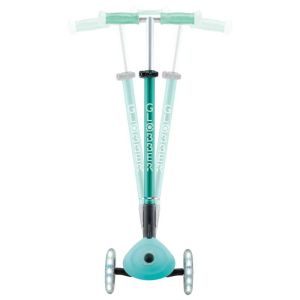 Сгъваема тротинетка със светещи дръжки ELITE GLOW LIGHTS, ментова