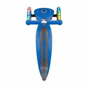 Сгъваема тротинетка със светещи колела, Globber Junior - 2+ г., синя