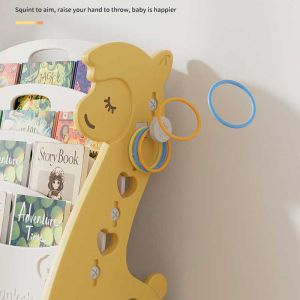Детска комбинирана етажерка за книги и играчки - Жълта Алпака